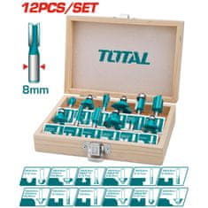 Total 12 darabos vágókészlet (8 mm) (TACSR1121)
