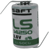 SAFT 1/2 AA lítium elem, forrasztható, 3,6V 1200 mAh, forrfüles, 15 x 25 mm, LS14250HBG (LS14250HBG)