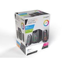 Tracer Hi-Cube RGB Flow, 20W, 2.1, RGB világítás, Bluetooth, 3,5 mm jack, Asztali hangszóró