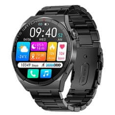 Trevi Chytré hodinky , T-FIT 300 CALL BK smartwatch, bluetooth, monitor spánku, zdravotní funkce, voděodolnost IP67