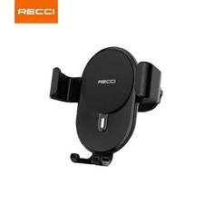 Recci RHO-C10 szellőzőrácsba rögzíthető autós telefon tartó és töltő fekete (RHO-C10)