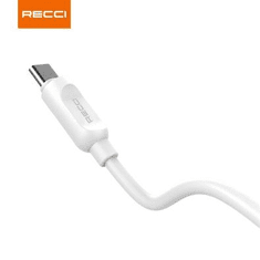 Recci RCT-P100W USB Type-C - USB-A adat- és töltőkábel 1m fehér (RCT-P100W)