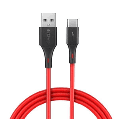 Blitzwolf BW-TC15 USB-A - USB-C kábel 1,8m piros-fekete (5907489600613)