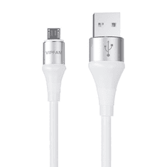 Vipfan Colorful X09 USB és Micro USB kábel 3A 1.2m fehér (X09MK) (X09MK)