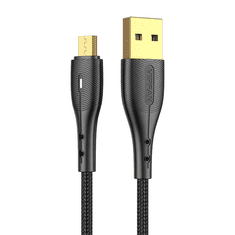 Vipfan Nano Gold X07 USB-Micro USB kábel 3A 1.2m fekete (CB-X7-MK) (CB-X7-MK)