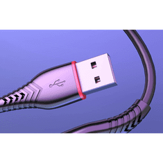 Vipfan Anti-Break X01 USB-USB-C kábel 3A 1m (fekete (X01TC-black) (X01TC-black)