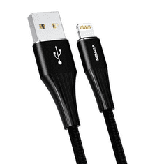 Vipfan A01 USB-A - Lightning kábel 3A, 1,2m fekete (CB-A1LT-black) (CB-A1LT-black)