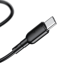 Vipfan Colorful USB és USB-C kábel 3A 1m fekete (X11TC-black) (X11TC-black)
