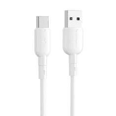 Vipfan Colorful USB és USB-C kábel 3A 1m fehér (X11TC-white) (X11TC-white)