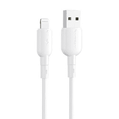 Vipfan Colorful X11 USB-A - Lightning kábel 3A, 1m fehér (X11LT-white) (X11LT-white)