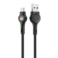 Vipfan Colorful X08 USB-A - MicroUSB kábel 3A, 1.2m fekete (X08MK) (X08MK)