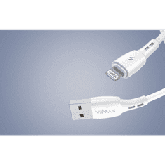 Vipfan Racing X05 USB-A - Lightning kábel 3A, 2m fehér (X05LT-2m-white) (X05LT-2m-white)