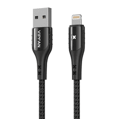 Vipfan Colorful X13 USB-A - Lightning kábel 3A, 1.2m fekete (X13LT) (X13LT)
