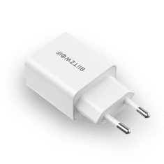 Blitzwolf BW-S20 hálózati töltőadapter USB-A és USB-C 20W fehér (BW-S20)