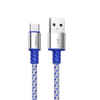Recci RTC-N33C USB-A apa - USB-C apa 2.0 Adat és töltőkábel - Kék/Szürke (2m) (RTC-N33C)