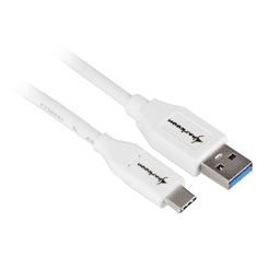 Sharkoon USB 3.1 Gen2 Type-A - Type-C Adatkábel 1m - Fehér (4044951021161)