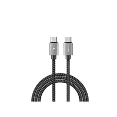 Recci RTC-P08CC USB-C apa - USB-C apa Adat és töltő kábel - Szürke (1,5m) (RTC-P08CC)