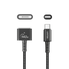 Unitek C14121BK-2M USB-C - MagSafe 2.0 töltő kábel - Fekete (2m) (C14121BK-2M)