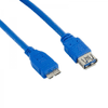 World Kábel USB 3.0 AF- Micro BM 5.0m kék (08975)