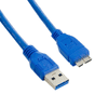 World 08963 USB 3.0 adat- és töltőkábel 1.8m Kék (08963)