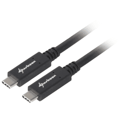 Sharkoon USB 3.1 Gen2 Type-C Adatkábel 0.5m - Fekete (4044951021192)