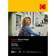 KODAK A4 Picture High Gloss 230g Fotópapír (50 db/csomag) (9891267)
