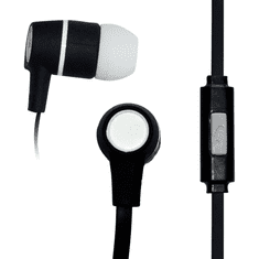 Vakoss SK-214K sztereó mikrofonos fülhallgató, szilikon, fekete (SK-214K)