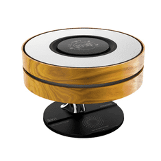 Promate Mirth 3in1 Hordozható bluetooth hangszóró asztali lámpával és vezeték nélküli töltővel - Barna / Fekete (MIRTH.UNI)