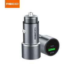 Recci RCC-P01 USB-A / USB-C Autós töltő - Szürke (42.5W) (RCC-P01)