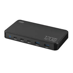 Blitzwolf BW-i100 2x USB Type-A / 3x USB Type-C Hálózati töltő - Fekete (120W) (BW-I100)