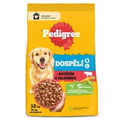 Pedigree marhahúsos és zöldséges kutyatáp felnőtt kutyáknak, 12 kg