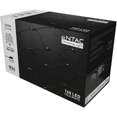 ENTAC ECL-NET-160-CW Kül-/Beltéri LED fényfüzér 2m - Hideg fehér (ECL-NET-160-CW)