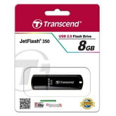 Transcend Jetflash 350 8GB USB 2.0 Fekete Pendrive TS8GJF350