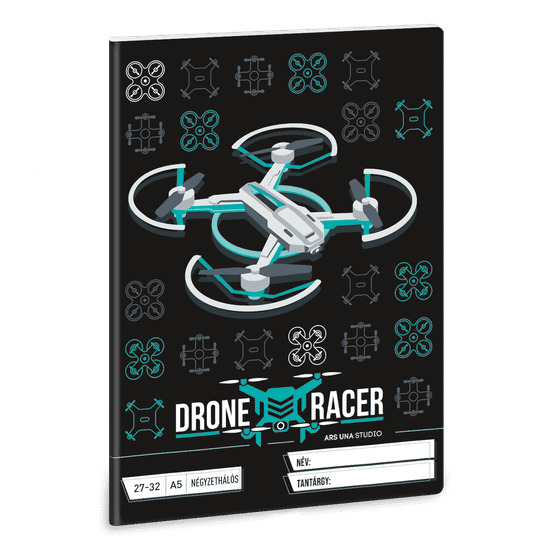 Ars Una Drone Racer 32 lapos A5 kockás füzet - Mintás (53631312)
