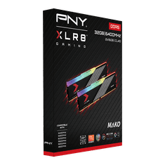 PNY 32GB / 6400 XLR8 Mako RGB DDR5 RAM KIT (2x16GB) (MD32GK2D5640040MXRGB)