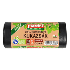 Mazzini Erős Újrahasznosított szemeteszsák 110 l (10 db / tekercs) - Fekete (104060)