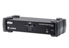 Aten 2 portos USB3.0 4K HDMI KVMP KVMP kapcsoló
