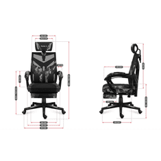 Huzaro Combat 5.0 Gamer szék - Fekete/Terepmintás (HZ-COMBAT 5.0 CAMO)