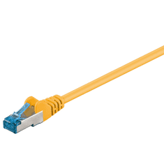 Goobay S/FTP CAT6a Patch kábel 1m - Sárga (93679)