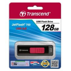 Transcend Jetflash 760 128GB USB 3.0 Fekete-piros Pendrive TS128GJF760