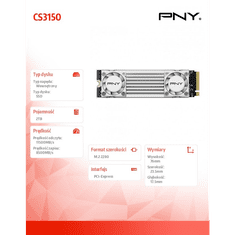 PNY 2TB XLRB CS3150 M.2 SSD - Fehér (M280CS3150HSW-2TB-RB)