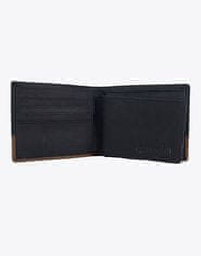 MEATFLY Férfi bőr pénztárca Eddie Premium Black/Oak