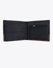 MEATFLY Férfi bőr pénztárca Eddie Premium Black/Oak
