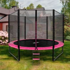 trambulin 305 cm Rózsaszín + védőháló