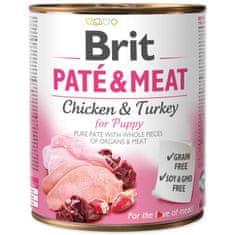 Brit Paté & Meat Puppy csirke konzerv 800g
