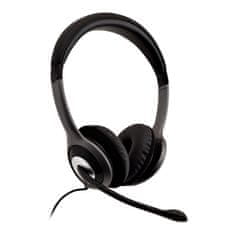 V7 HU521-2EP Deluxe Vezetékes 2.0 Fejhallgató Fekete-szürke