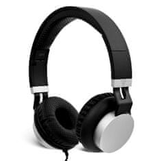 V7 HA601-3EP Lightweight Stereo Vezetékes 2.0 Fejhallgató Fekete-ezüst
