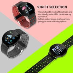 R2Invest LCD Smart Watch szilikon karszalag Android és iOS 119 fekete-fehér
