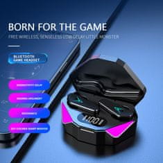 R2Invest Bluetooth 5.0 vezeték nélküli játékhoz használható fejhallgató LED RGB és powerbank X15