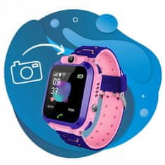 Kid SIM LCD GPS Smart Watch SMS és hívások Q12 Pink
